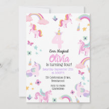 4 ooit magisch, eenhoorn verjaardag, regenbogen