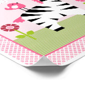 4 op 1 Sunny Safari 8x10 inch Nursery Art/Poster Poster (Hoek)