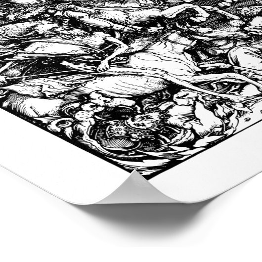 4 Paarden van de Apocalyps Poster (Hoek)