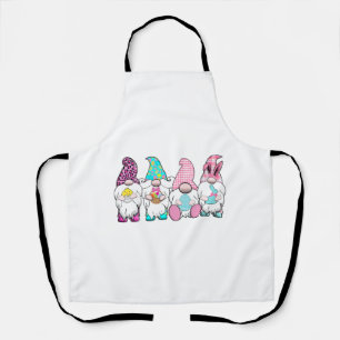 4 paasgnomes pastel lente bunny Ears Gingham R Schort