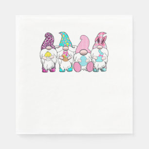 4 paasgnomes pastel lente bunny Ears Gingham R Servet