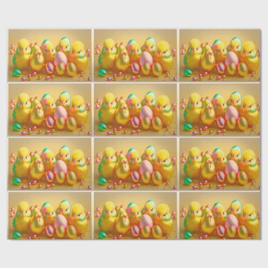 4 Paaskip Collectie Cadeaupapier (Vlak)