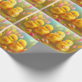 4 Paaskip en Collectie van de bloemen Cadeaupapier (Hoek)