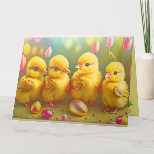 4 Paaskip en Collectie van de bloemen Kaart (Voorkant)