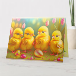 4 Paaskip en Collectie van de bloemen Kaart