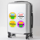 (4-pack beginnende student driver tekenen) Patienc Sticker (Koffer)