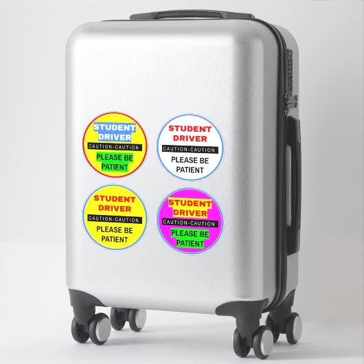 (4-pack beginnende student driver tekenen) Patienc Sticker (Koffer)