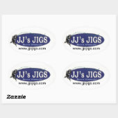 4-pack JJ's Jigs Ovale Sticker (Vel)