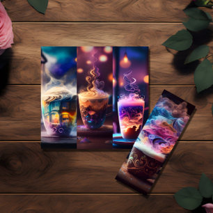 4 Pack Psychedelic Coffee Bladwijzer (om opnieuw t Kaart