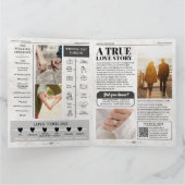 4 pagina bruiloft programma unieke bruiloft krant (Binnen)