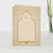 4 pagina GOLD  Islamic NIKAH WALIMA Weddenschap C Kaart (Achterkant)