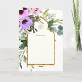 4 Pagina NIKAH WALIMA Uitnodiging Roze Bloem Islam (Achterkant)