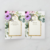 4 Pagina NIKAH WALIMA Uitnodiging Roze Bloem Islam (Binnen)