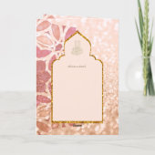 4 Pagina ROSEGOLD Versierde Islamitische Trouw Uit Kaart (Achterkant)