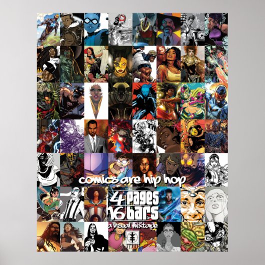 4 pagina's 16 balken: "Comics are Hip Hop" Poster (Voorkant)