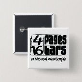 4 Pagina's 16 Bars Vierkante Button 5,1 Cm (Voorkant /achterkant)