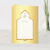 4 Pagina's Goud Sierlijk Islamitisch NIKAH WALIMA  Kaart (Achterkant)