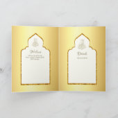 4 Pagina's Goud Sierlijk Islamitisch NIKAH WALIMA  Kaart (Binnen)