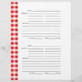 4 pagina's per pagina - Red Gingham 2-zijdig Recip (Achterkant)