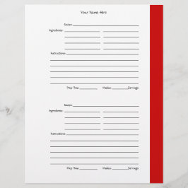 4 pagina's per pagina - Rood tweezijdig ontvangen 