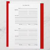 4 pagina's per pagina - Rood tweezijdig ontvangen  (Voorkant / Achterkant)