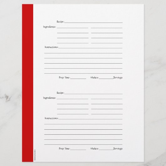 4 pagina's per pagina - Rood tweezijdig ontvangen (Achterkant)