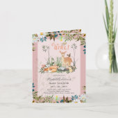 4 pagina's Schattige MEISJES Bosherten Baby Shower (Voorkant)