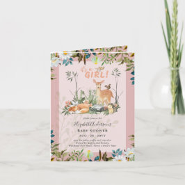 4 pagina's Schattige MEISJES Bosherten Baby Shower