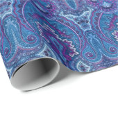 4 Paisley in blauw Cadeaupapier (Rol Hoek)