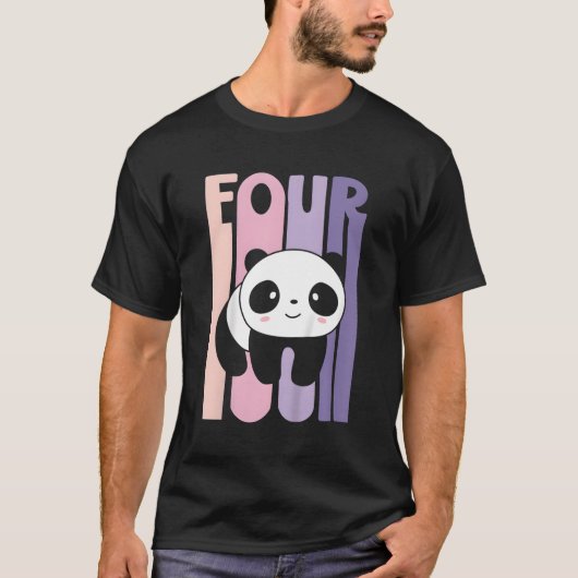 4 Panda 4e B-dag T-shirt (Voorkant)