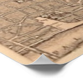 4 Panel Sepia de Rochefort Paris Map Lijst 2 Poster (Hoek)