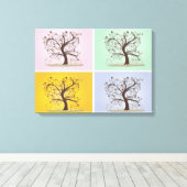 4-panelbomen met vier sockets canvas afdruk (Insitu (Houten vloer))