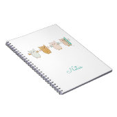 4 Pastel Owls Flying Notitieboek (Rechterzijde)