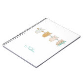 4 Pastel Owls Flying Notitieboek (Linkerzijde)