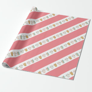 4 Pastel Ownership Flying Wrapping Paper Cadeaupapier