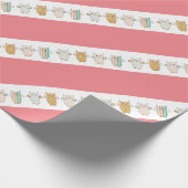 4 Pastel Ownership Flying Wrapping Paper Cadeaupapier (Hoek)
