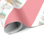 4 Pastel Ownership Flying Wrapping Paper Cadeaupapier (Rol Hoek)