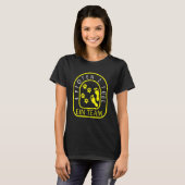4 Paws 2 Feet One Team Spruch Paws Feet Hundel T-shirt (Voorkant volledig)