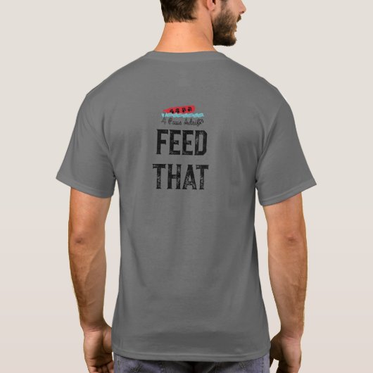 4 Paws Adrift Feed Dat Korte Mouw Mannen T-shirt (Achterkant)