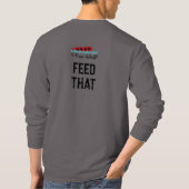 4 Paws Adrift Feed Dat Mannen T-shirt met lange mo (Achterkant)