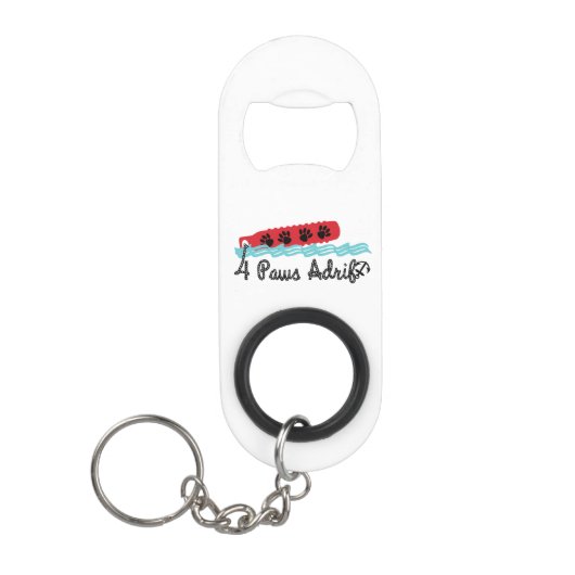 4 Paws Adrift Flesopener Sleutelhanger Mini Flessenopener (Voorkant)