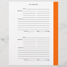 4 per pagina - Oranje tweezijdige ontvangstpagina' Flyer