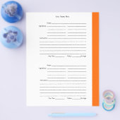 4 per pagina - Oranje tweezijdige ontvangstpagina' Flyer (Enkel)