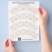 4 per vel Damasontwerp Aangepaste Cupcake-omhulsel Flyer (Hand)