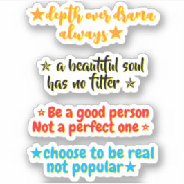 4 Persoonlijkheid Quotes | Motiverend Inspirerend Sticker