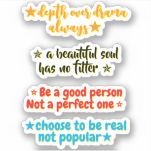 4 Persoonlijkheid Quotes   Motiverend Inspirerend Sticker
