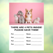 4 Pet Emergency Rescue Raamsticker (Vel 3)