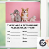 4 Pet Emergency Rescue Raamsticker (Huis)