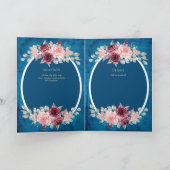 4 pg Spaanse BODA Uitnodigingen Blauwgroen Blue Bu (Binnen)