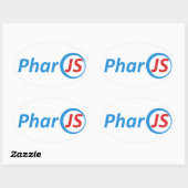 4 PharoJS glanzende Stickers (Vel)